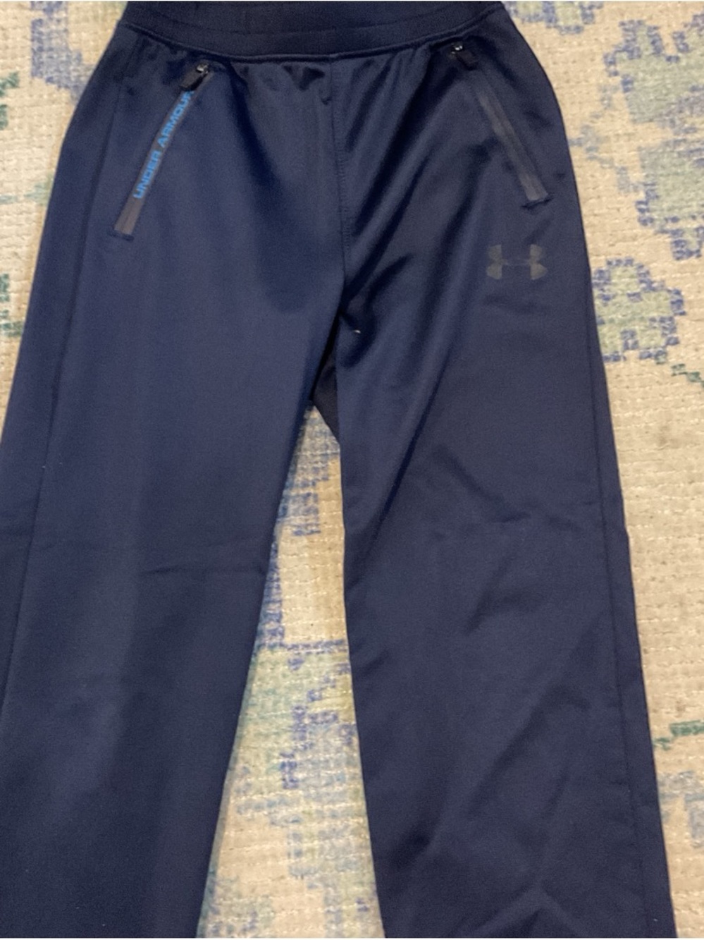 Under Armour Navy Boys' Performance Joggers with Zip Pockets